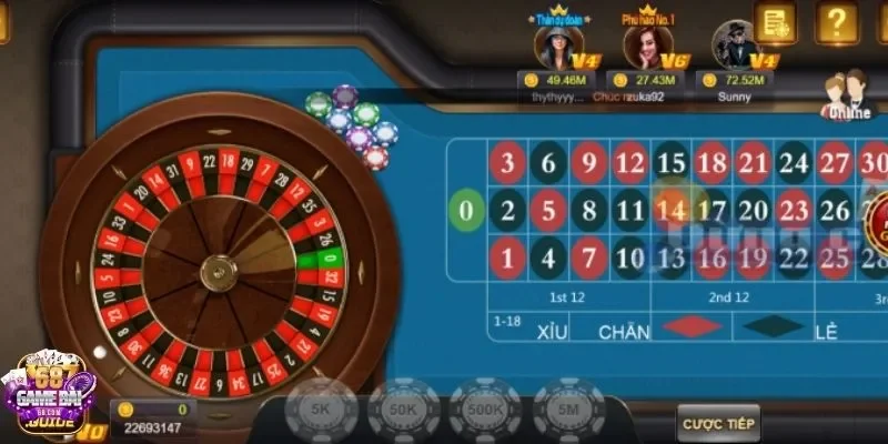 Cập nhật giao diện chơi mới tại Roulette 68gamebai