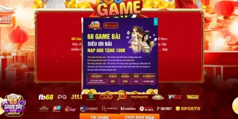 Cổng game 68gamebai nhanh chóng khẳng định vị thế