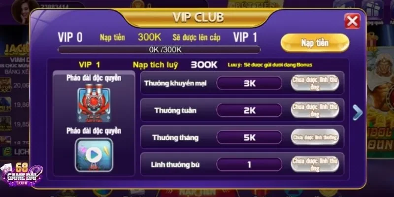 Đăng nhập VIP tại 68 game bài nhận quà hot 