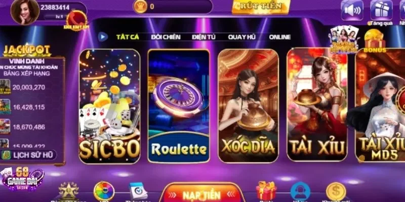 Nạp tiền cá cược tại 68gamebai và những điều cần lưu ý